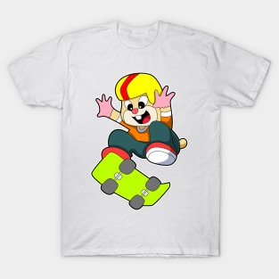 Hamster as Skater with Skateboard & Helmet T-Shirt